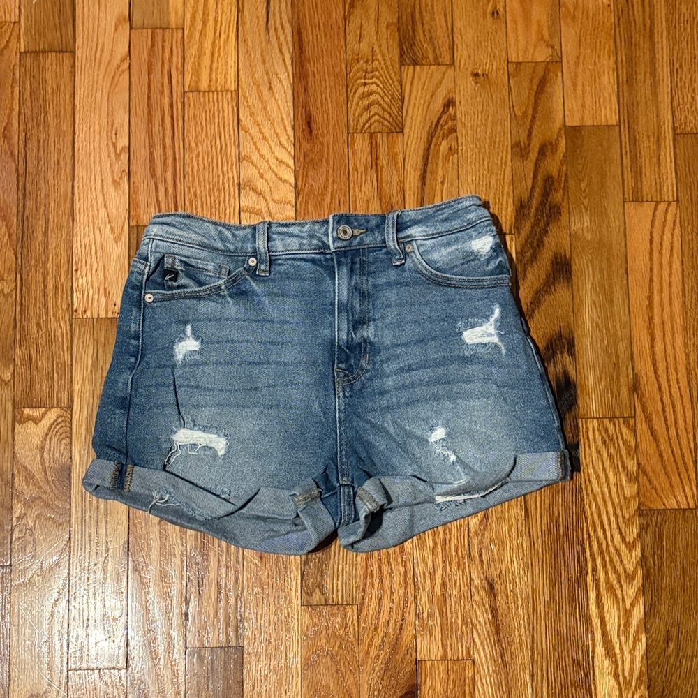 KanCan Blue Distressed Jean Shorts